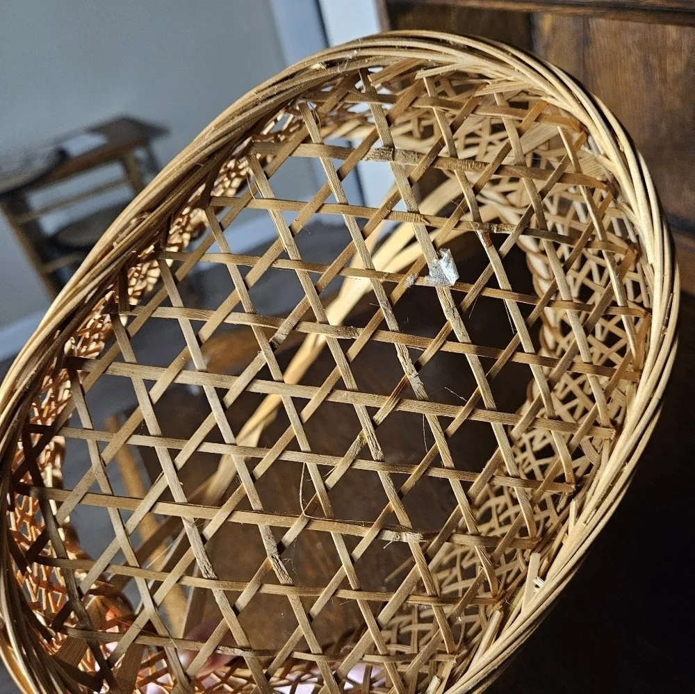 Vintage woven wicker basket.